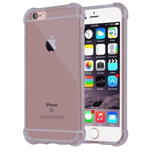Husa pentru iPhone 5/ 5s/ SE, SKYDDAR INNOVATION, Shockproof Clear Silicone, Silicon Slim, set cu sticker, Fumuriu