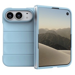 Husa pentru iPhone Duo din Silicon Mat, Antisoc, set cu sticker, Magic Shield, Albastru