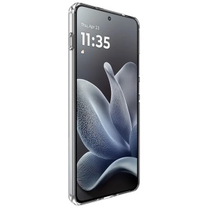 Husa pentru Motorola Edge 70 din silicon transparent, Slim, 1mm, set cu sticker, Transparenta - Img 2