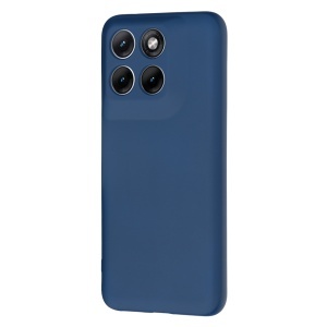 Husa pentru Motorola Edge 70 Fusion din Silicon Catifelat, Antisoc, set cu sticker, SoftElegance, Bleumarin - Img 2