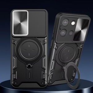 Husa pentru Motorola Edge 70 Fusion, Inel Magnetic, Protectie Camera, set cu sticker, CamGuard Pro, Negru - Img 2