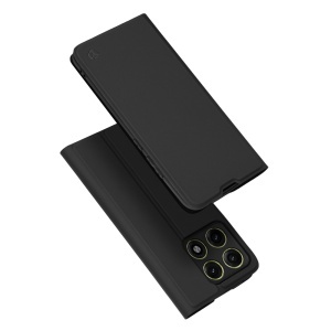 Husa pentru Motorola Edge 70 Pro tip Carte Magnetic cu Portofel Interior, set cu sticker, Magskin Book, Negru