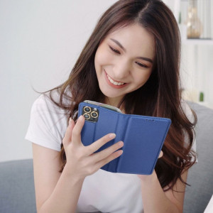 Husa pentru Motorola Mogo G22 tip carte, Skyddar Smart Book - Albastru - Img 2