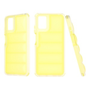 Husa pentru Motorola Moto E22 / Moto E22i, Skyddar Luxury Waves, set cu sticker, Galben - Img 2