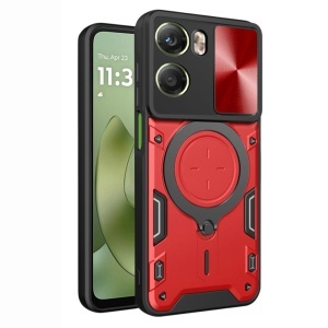 Husa pentru Motorola Moto G06, SKYDDAR INNOVATION, CamGuard Pro, Inel Magnetic, Protectie Camera, set cu sticker, Rosu