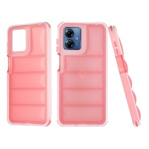 Husa pentru Motorola Moto G14, anti soc, margini ridicate, design modern, set cu sticker, wave shield, Rosu