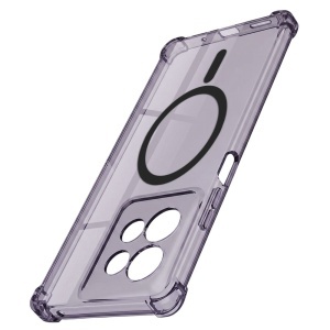 Husa pentru Motorola Moto G15 / Moto G15 Power, SKYDDAR INNOVATION, Shockproof MagSafe din silicon, set cu sticker, Fumuriu - Img 2