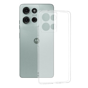 Husa pentru Motorola Moto G75, SKYDDAR INNOVATION, ClearGuard, din silicon transparent, set cu sticker, Transparenta