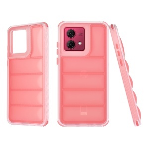 Husa pentru Motorola Moto G84, anti soc, margini ridicate, design modern, set cu sticker, wave shield, Rosu
