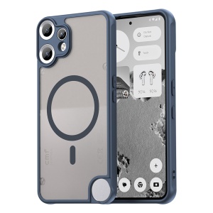 Husa pentru Nothing CMF Phone 2 Pro, SKYDDAR INNOVATION, HaloFrost MagSafe II, Antisoc, set cu sticker, Bleumarin