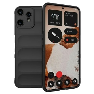 Husa pentru Nothing CMF Phone 2 Pro, SKYDDAR INNOVATION, Magic Shield, din Silicon Mat, set cu sticker, Negru