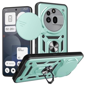 Husa pentru Nothing Phone (3a) Pro, SKYDDAR INNOVATION, CamShield, Verde, set cu sticker
