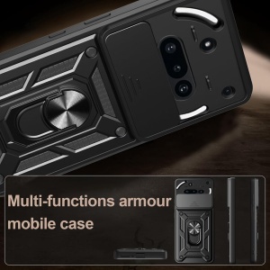 Husa pentru Nothing Phone (3a), SKYDDAR INNOVATION, CamShield, Negru, set cu sticker - Img 8