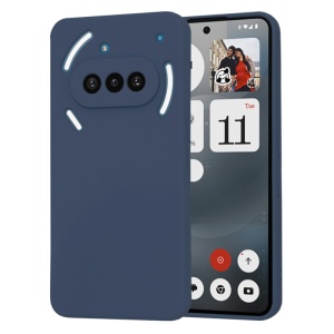 Husa pentru Nothing Phone (3a), SKYDDAR INNOVATION, SoftElegance din Silicon Catifelat, set cu sticker, Bleumarin - Img 1