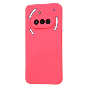 Husa pentru Nothing Phone (3a), SKYDDAR INNOVATION, SoftElegance din Silicon Catifelat, set cu sticker, Fucsia - Img 3