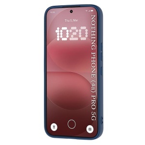 Husa pentru Nothing Phone (4a) Pro din Silicon Catifelat, Antisoc, set cu sticker, SoftElegance, Bleumarin - Img 2