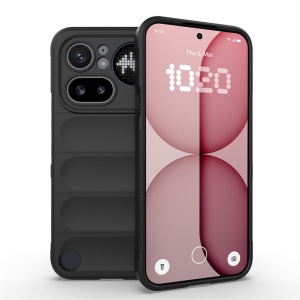 Husa pentru Nothing Phone (4a) Pro din Silicon Mat, Antisoc, set cu sticker, Magic Shield, Negru