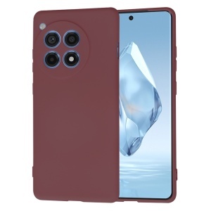 Husa pentru OnePlus 12R, SKYDDAR INNOVATION, din Silicon Catifelat, SoftElegance, set cu sticker, Bordo