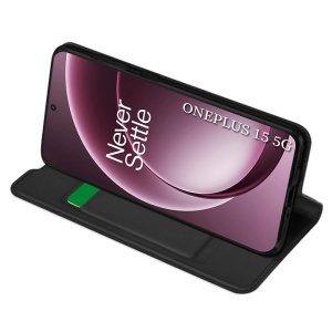 Husa pentru OnePlus 15, SKYDDAR INNOVATION, Magskin Book, tip Carte cu Portofel Interior, set cu sticker, Negru - Img 4