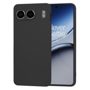 Husa pentru OnePlus Nord 4, SKYDDAR INNOVATION, din Silicon Catifelat, SoftElegance, set cu sticker, Negru