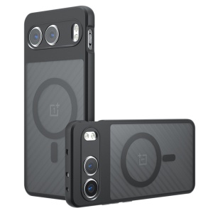 Husa pentru OnePlus Nord 4, SKYDDAR INNOVATION, PureFrost MagSafe, AntiSoc, set cu sticker, Negru frost
