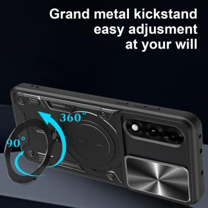 Husa pentru OnePlus Nord 5, SKYDDAR INNOVATION, CamGuard Pro, Inel Magnetic, Protectie Camera, set cu sticker, Negru - Img 5