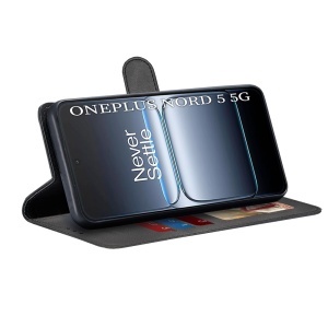Husa pentru OnePlus Nord 5, SKYDDAR INNOVATION, Diary Book, tip carte cu Portofel Interior, Antisoc, set cu sticker, Negru - Img 2