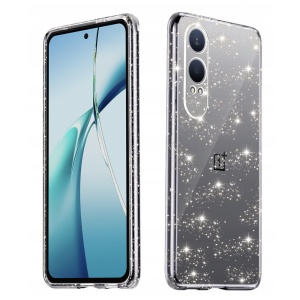 Husa pentru OnePlus Nord CE4 Lite, SKYDDAR INNOVATION, SparkleSkin din Silicon TPU cu Sclipici, Design Elegant, set cu sticker, Transparenta