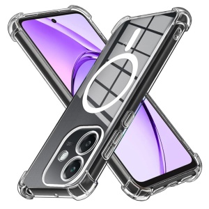 Husa pentru Oppo A40 4G, SKYDDAR INNOVATION, Shockproof MagSafe, Transparenta, set cu sticker