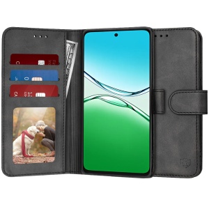 Husa pentru Oppo A5 4G, SKYDDAR INNOVATION, Diary Book, tip carte cu Portofel Interior, Antisoc, set cu sticker, Negru