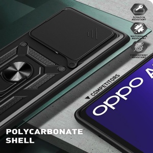 Husa pentru Oppo A5 Pro 5G, SKYDDAR INNOVATION, CamShield, Albastru, set cu sticker - Img 2