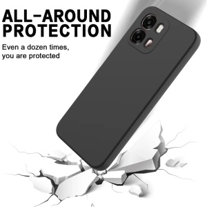 Husa pentru Oppo A6 4G din Silicon Catifelat, Antisoc, set cu sticker, SoftElegance, Negru - Img 4