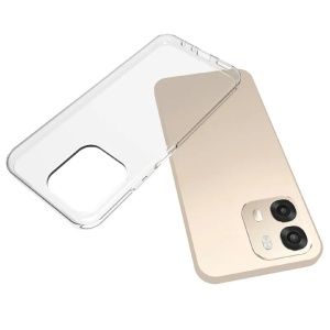 Husa pentru Oppo A6 4G din silicon transparent, set cu sticker, Clear Silicone, Transparenta - Img 2