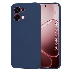 Husa pentru Oppo A6 Pro 5G, din Silicon Catifelat, Antisoc, set cu sticker, SoftElegance, Bleumarin