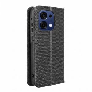 Husa pentru OPPO Reno A6 Pro tip carte,cu Portofel Interior, set cu sticker, Smart Case, Negru - Img 3