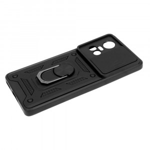 Husa pentru Oppo Reno10 cu inel magnetic, Skyddar CamShield - Negru - Img 5