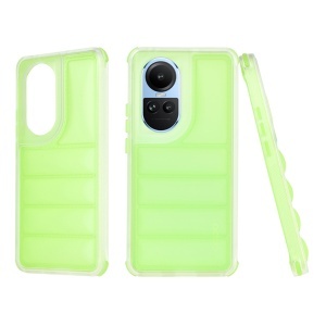 Husa pentru Oppo Reno10 / Reno10 Pro, anti soc, margini ridicate, design modern, set cu sticker, wave shield, Verde