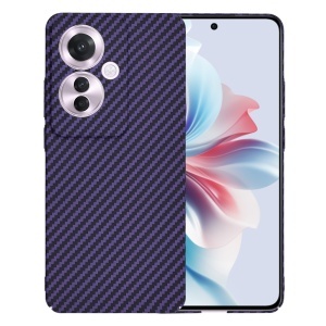 Husa pentru Oppo Reno11 F, SKYDDAR INNOVATION, textura carbon, Carbonite FiberShell, set cu sticker, Mov,