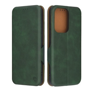 Husa pentru Oppo Reno13 Pro, SKYDDAR INNOVATION, Pocket Safe, tip carte din Piele Ecologica, Suport Carduri, Inchidere Magnetica, set cu sticker, Verde - Img 6