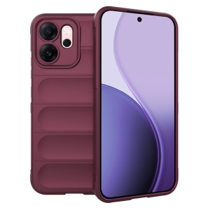 Husa pentru Oppo Reno14 F, SKYDDAR INNOVATION, Magic Shield, din Silicon Mat, set cu sticker, Bordo