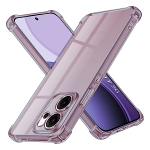 Husa pentru Oppo Reno14 FS 5G / Reno14 F, SKYDDAR INNOVATION, Shockproof Clear Silicone, Silicon Slim, set cu sticker, Fumuriu