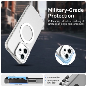 Husa pentru Oppo Reno14, MagSafe, Antisoc, set cu sticker, CandyCase, Alb - Img 4