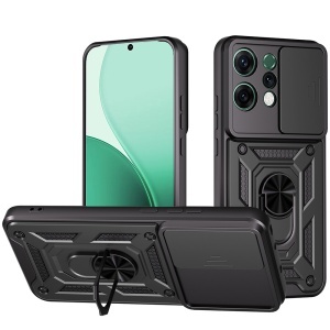 Husa pentru Oppo Reno14, SKYDDAR INNOVATION, CamShield, Inel magnetic, set cu sticker, Negru