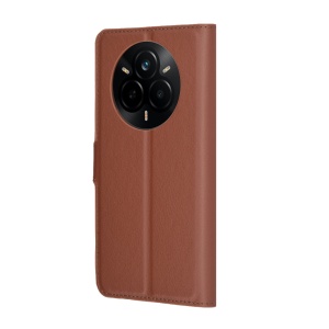 Husa pentru Realme 14 Pro, SKYDDAR INNOVATION, Leather Wallet, tip Carte cu Portofel Interior, Finisaje Premium, set cu sticker, Maro - Img 5