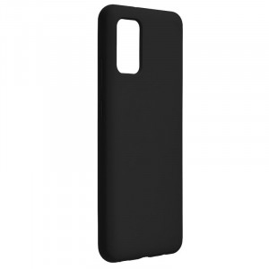 Husa pentru Samsung Galaxy A03S din Silicon Catifelat, Protectie Premium, Antisoc, set cu sticker, soft edge, Negru - Img 3