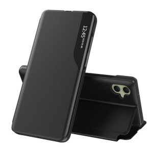 Husa pentru Samsung Galaxy A05, tip carte, set cu sticker, eFold, Negru