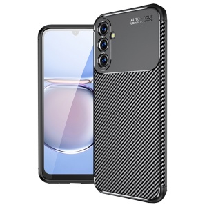 Husa pentru Samsung Galaxy A05s, SKYDDAR INNOVATION, CarbonFiber, Antisoc, Negru, set cu sticker
