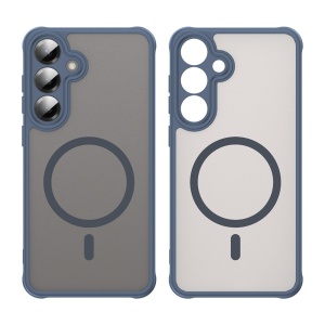 Husa pentru Samsung Galaxy A27 5G, SKYDDAR INNOVATION, HaloFrost MagSafe II, Antisoc, set cu sticker, Bleumarin - Img 2