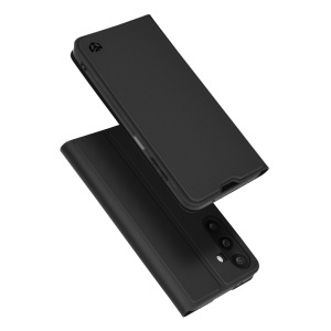 Husa pentru Samsung Galaxy A27 5G, SKYDDAR INNOVATION, Magskin Book, tip Carte cu Portofel Interior, set cu sticker, Negru