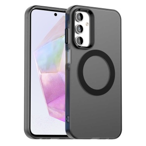 Husa pentru Samsung Galaxy A35 5G, MagSafe, Antisoc, set cu sticker, CandyCase, Negru